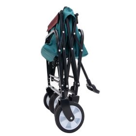 Collapsible Foldable Wagon Cart with strapping system Beach Wagon Utility Cart Utility Wagon Grocery Cart for for Camping Shopping Sports Gardein